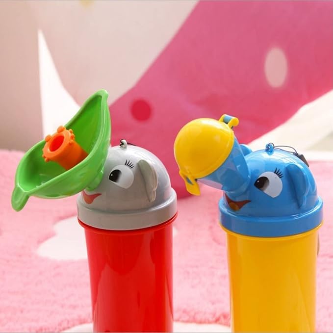 Portable Kids Baby Urinal Potty Bottle Emergency Toilet for Camping Car Travel - Yellow, 7 inch