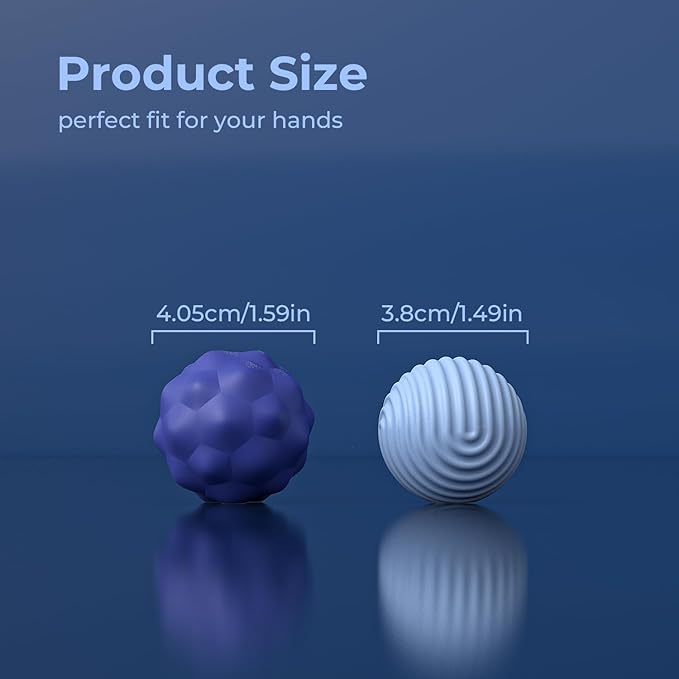 Large Magnetic Fidget Ball Toys for Adults, 2Pcs Soft Silicone Fidget Magnets, Silent Fidget Toys for Adults Ages, Textured Magnetic Balls & Stress Relief Desk Office Toys (Blue, Extra Large)