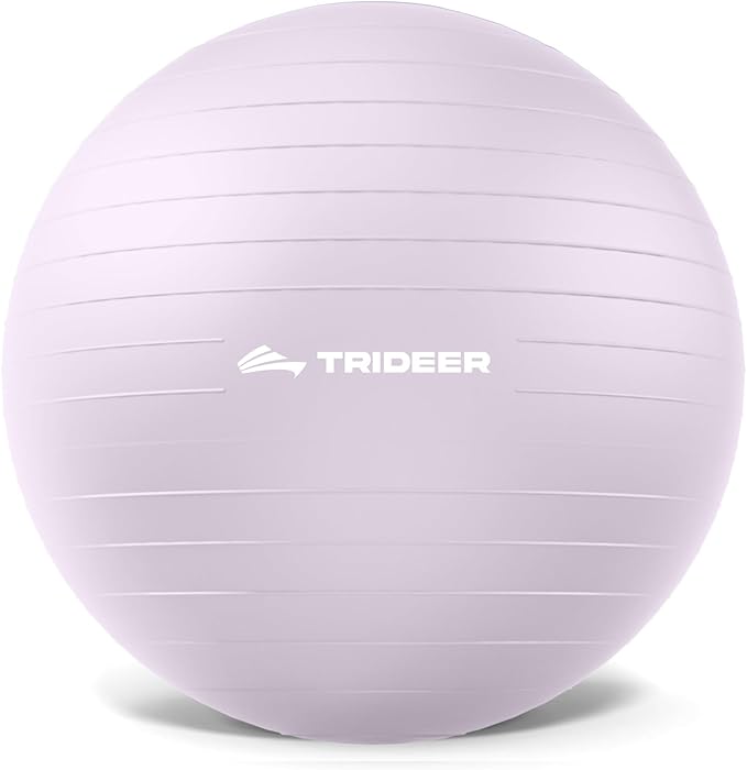 Trideer Exercise Ball, Stability Yoga Ball for Physical Therapy, Active Sitting, Pregnancy & Birth Labor Prep, Core Strength, Balance Training, Posture Improvement and Daily Stretching, 55/65/75cm