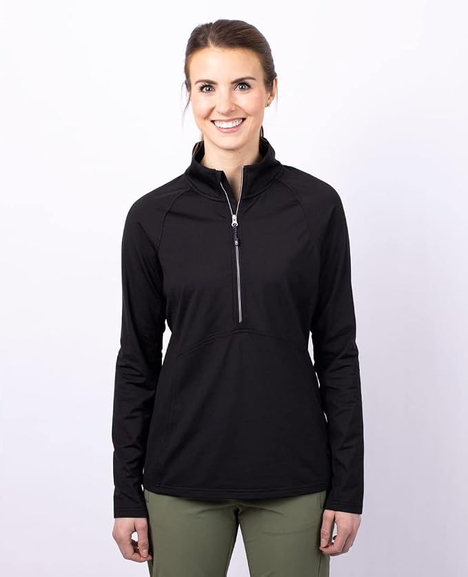 Cutter & Buck Womens Long Sleeve Adapt Eco Knit Half Zip Pullover