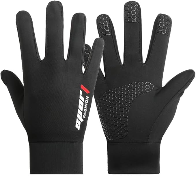 Kids Gloves for Girls Boys - Touchscreen Full Finger Cycling Sun Gloves, Non-Slip Outdoor Gloves 7-15Yrs Spring Autumn