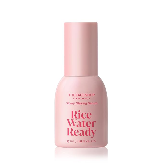 THE FACE SHOP Rice Water Ready Glowy Glazing Serum, Hydrating Glow Serum & Primer in one, Korean Skin Care, Skin Prep for Makeup with Peptides, Hydrating & Boosts Radiance