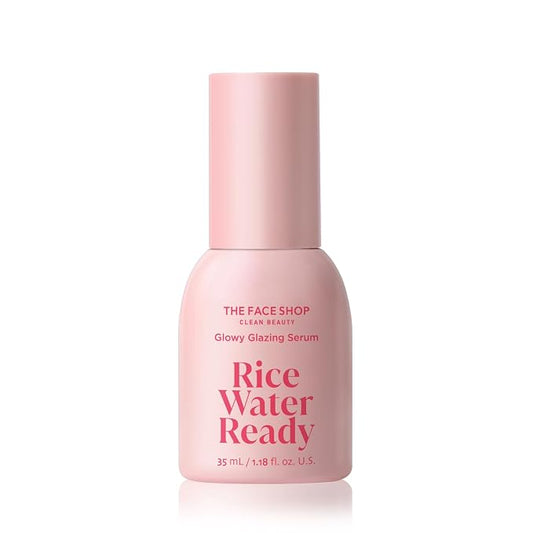 THE FACE SHOP Rice Water Ready Glowy Glazing Serum, Hydrating Glow Serum & Primer in one, Korean Skin Care, Skin Prep for Makeup with Peptides, Hydrating & Boosts Radiance
