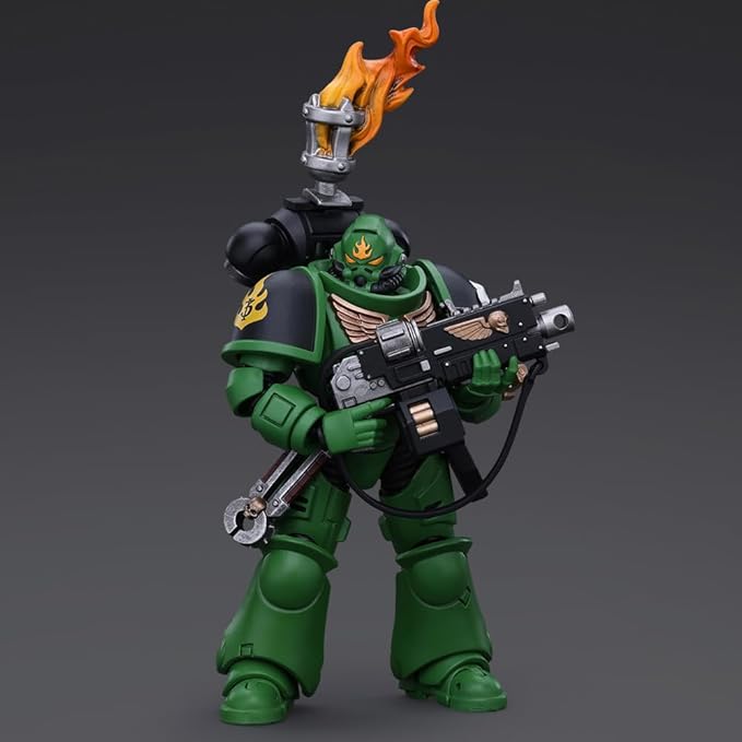 JOYTOY Action Figure 1/18 Warhammer 40,000 Salamanders Intercessors Sergeant Tsek'gan Collection Model Birthday Gifts 4.8 Inches