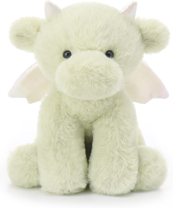 Apricot Lamb Matcha Dragon Stuffed Animals for Kids, Soft Cute Plush Toys for Baby Girl and Boy, 7.9 Inches