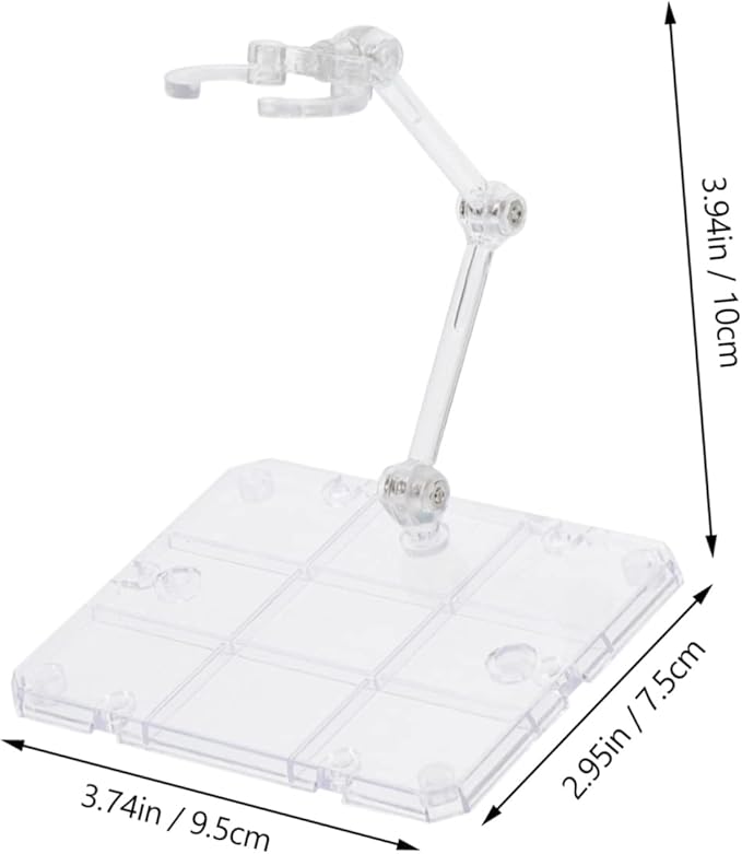 iplusmile 1Set Flame Effect Action Figure Stand DIY Assembly Clear Display Rack for Doll Models Sturdy Plastic Holder with Stable Base for Organizing Toy Figures