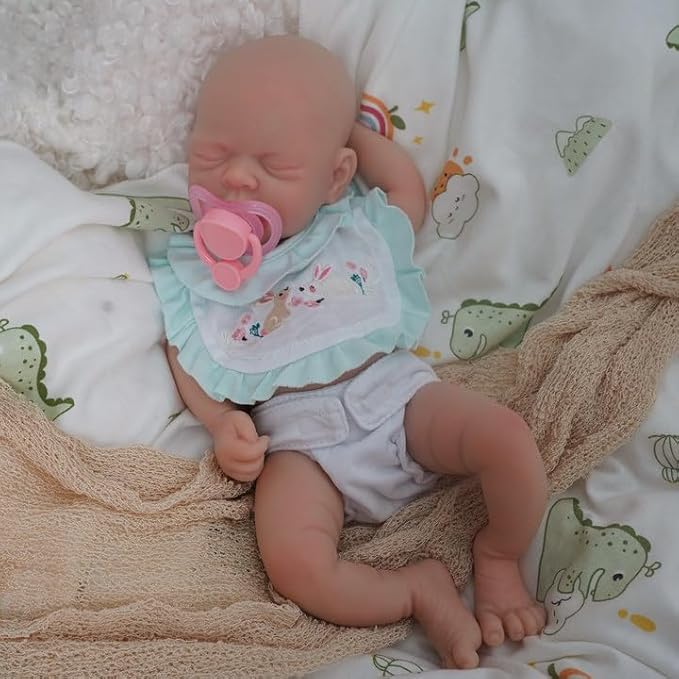 Mire & Mire Reborn Baby Dolls 12" Boy Micro Preemie Full Body Silicone Baby Doll Realistic-Newborn Baby Dolls That Look Real Sleeping Baby Doll -3