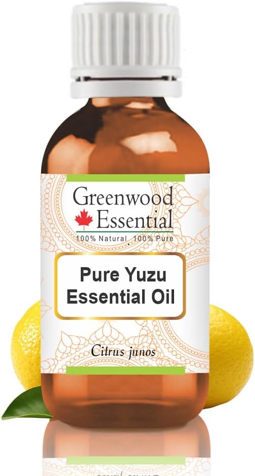 Greenwood Essential Yuzu Oil (Citrus junos) | Cold Pressed | Natural | Undiluted | For Diluting Essential Oils | For Skin & Massage | Men & Women | 5ml (0.16 oz)