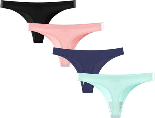 Womens Low Waist Camel Toe Underwear Seamless Thongs No Show Camel Proof Thong Panty Liners Workout G-Strings