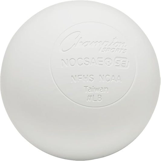 Champion Sports Lacrosse Balls – Official Size SEI Certified, Multi-Color Packs of 3, 6, or 12 for Practice & Games