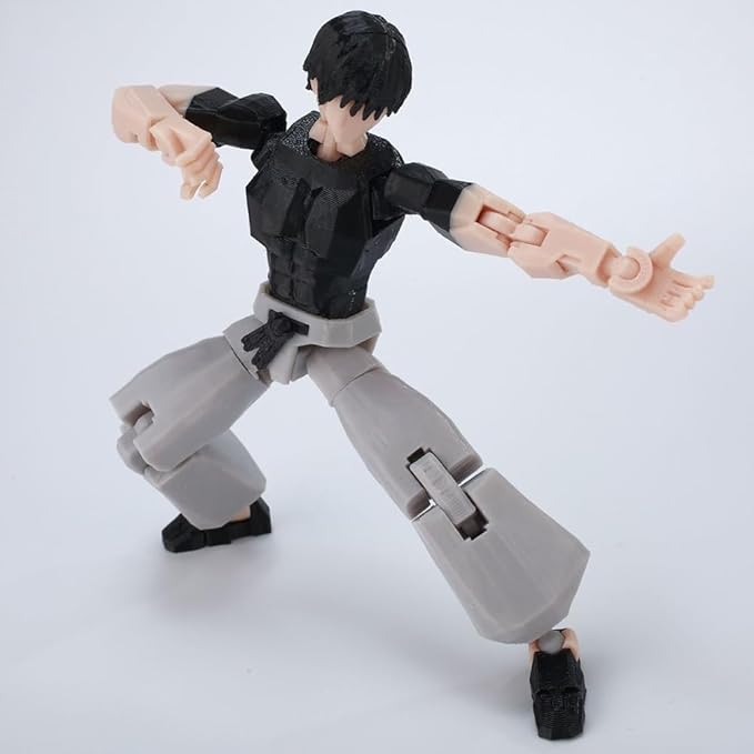 JJK Figure Gojos Action Figure Fushiguro Toji 3D Printed Figurine, Movable Joints Interchangeable Prats, Mini Anime JJK Statue Collectible