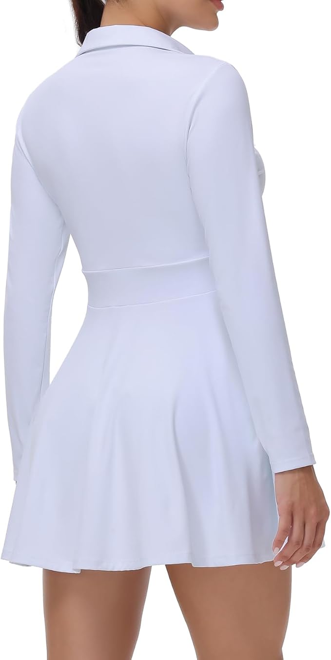Cute Golf Tennis Dress Workout Athletic Dresses for Women with Shorts Pockets 2 Piece Sets Outfits Summer Clothes