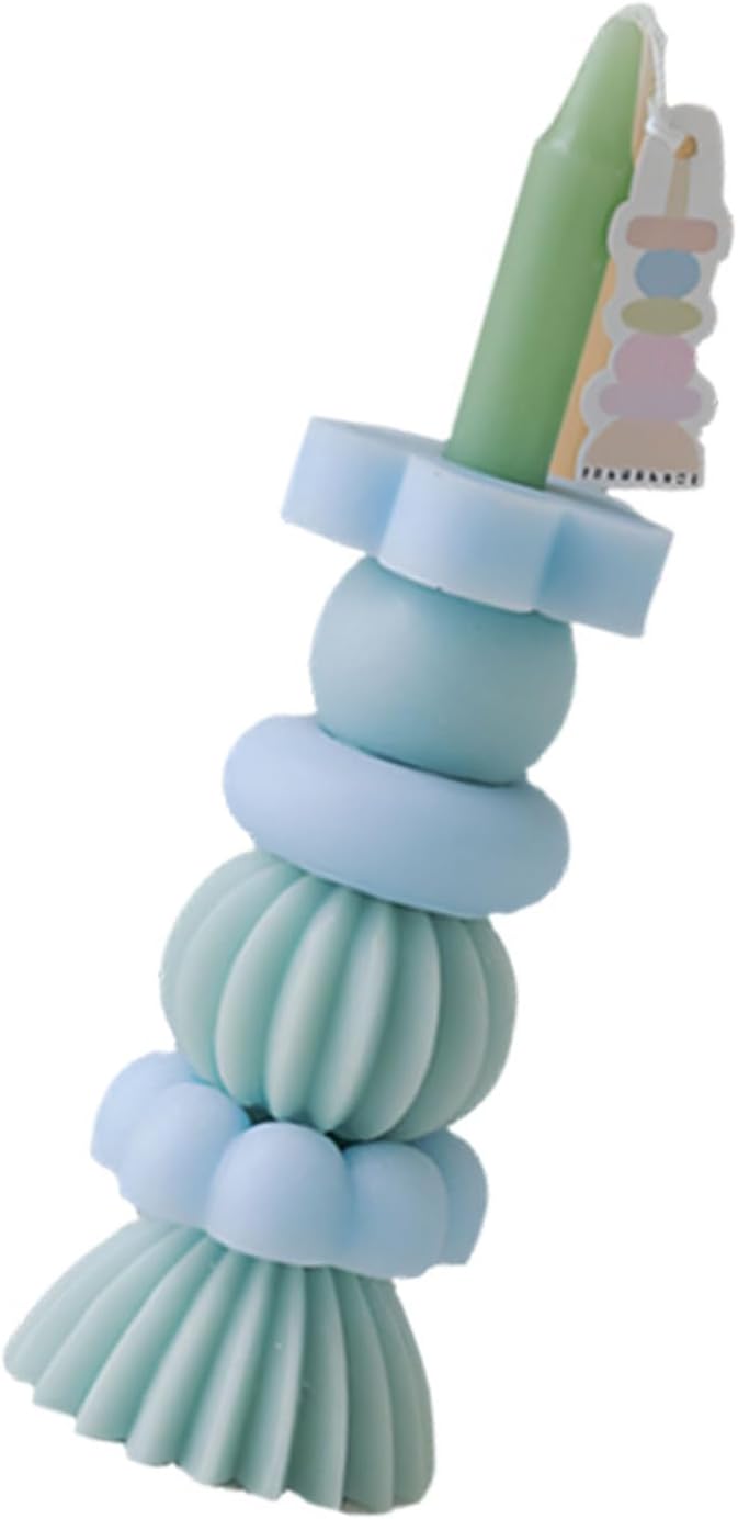 Creative Rainbow Stacking Scented Candle Soybean Waxes Air Freshener Candle for Home Relaxation Aromatherapies
