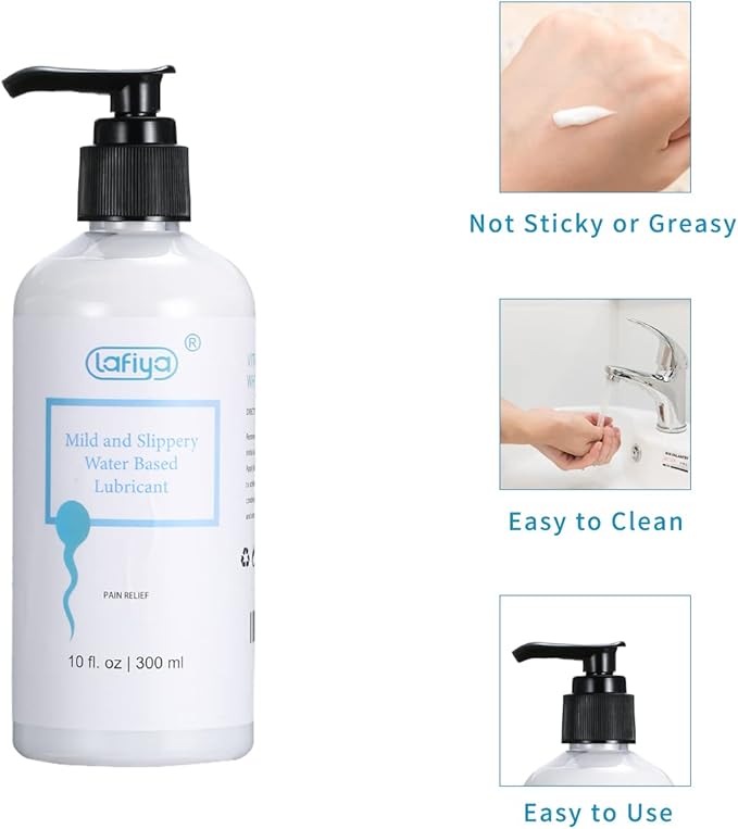 Water Based Lubricant, Vitamin E Creamy White Lube for Vaginal and Anal Sex, Long Lasting Non Sticky Slippery Personal Lubricant Moisturizer for Women Men Massage 10 oz