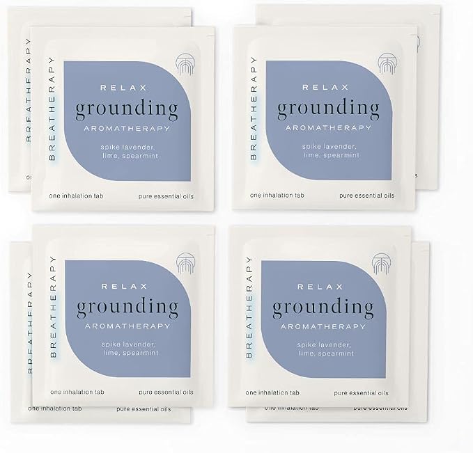 Pure Essential Oil Aromatherapy Inhalation Tabs, 8-Pack (Grounding)