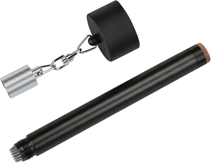 LAKE OF FIRE Pool Cue Chalk Holder – 2-in-1 Billiard Accessory with Pool Chalk Holder & Cue Tip Tool