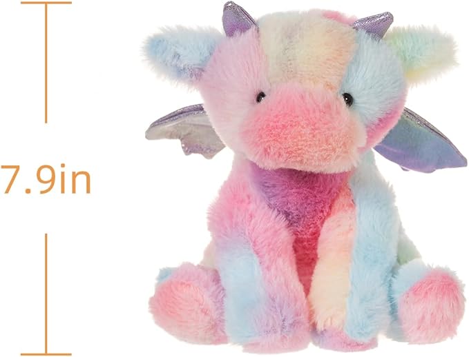 Apricot Lamb Toys Plush Colorful Plush Dragon Dinosaur Stuffed Animal Soft Cuddly Perfect for Child