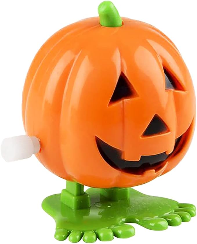 The Dreidel Company Halloween Pumpkin Wind-Up Toys, Birthday Party Favors, Novelty Toys for Boys and Girls, 2" Inches (12-Pack)