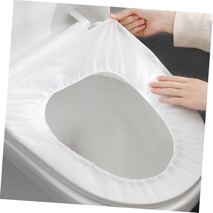 Baluue 10pcs Toilet Seat Covers Disposable Covers for Travel Camping Boys and Girls Potty Training Non-Woven