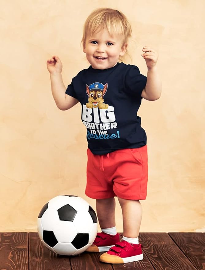 Big Brother Paw Patrol T-Shirt for Toddlers - Featuring Rubble, Chase, & Marshall - Sibling Gift Shirt