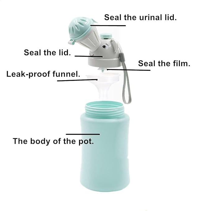 Kids Portable Travel Urinal 500ml for Toddler Boys Girls Pee Training Emergency Toilet Potty for Car Trip Outdoor Camping on the Road Park Beach Travel Essentials