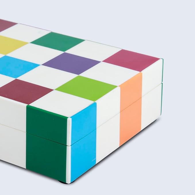 Handicrafts Home Decorative Keepsake Box 8x5 – Small Organizer Box with Lid, Boho Decorative Storage, Retro Memory Box, Unique Coffee Table Décor, Jewelry or Trinket Box, Modern Shelf Decorative Box