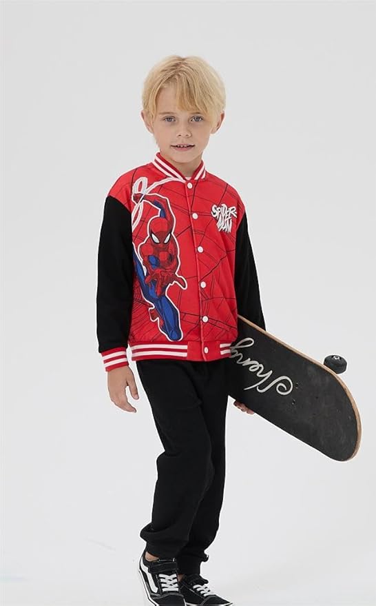 Disney Minnie Mickey Stitch Princess Frozen Marvel Jacket Lightweight Coat Button up Color Block Sweatshirt Sizes 2-14 Years