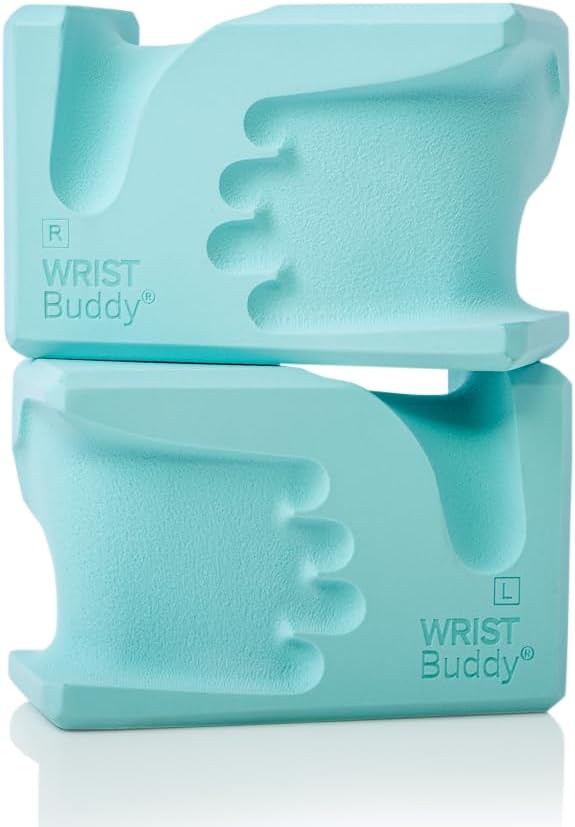 WRISTBuddy® Hand-Shaped Ergonomic Yoga Blocks for Optimal Wrist Support During Yoga, Pilates, Pushups, Planks, and Handstands - Patented Non Slip Blocks for Enhanced Stability and Comfort.