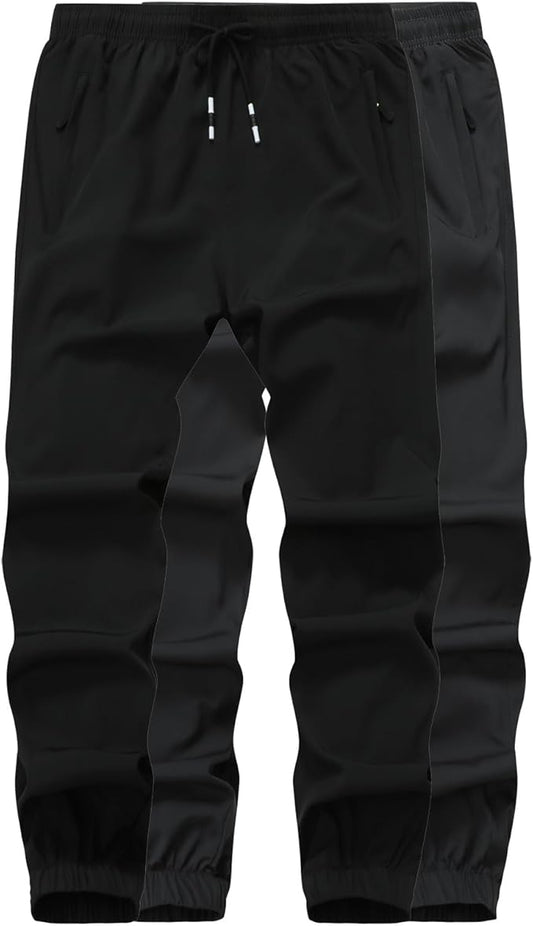 Boys Hiking Joggers Pants Outdoor Youth Quick Dry Lightweight Athletic with Zipper Pockets