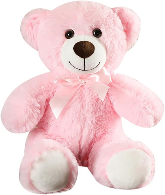 Teddy Bear Stuffed Animal, 12inch Teddy Bear Plush Toy, Birthday Valentine's Day Xmas Gifts for Kids Boys Girls Friends (B-Pink)