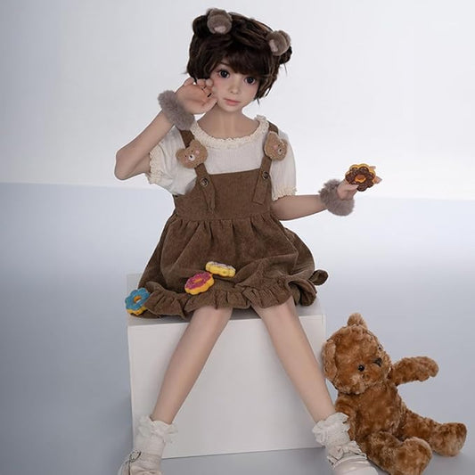 Silicone Seamless Female Action Figure, Flexible Female Figure 42 inches Suitable for Cosplay/Photography/Art, TPE Body and PVC Head, Including Random Hair and Clothes (108cm B Natural fair Skin)