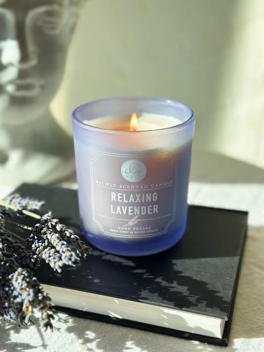 DW Home Relaxing Lavender Scented Candle for Home, 9 oz, 8.8 oz Candle Jar, Up to 33H Burn Time, Luxury Scented Candle for Relaxation, Gifting, Home Décor