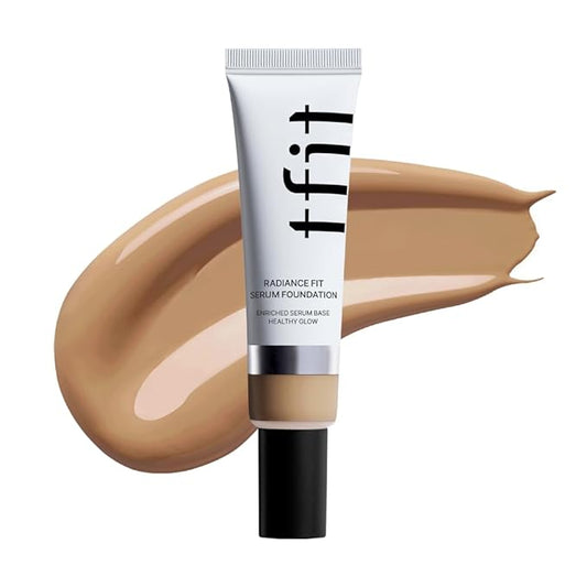 Radiance Fit Serum Foundation - Flawless Coverage, Dewy finish, Long-lasting, Lightweight, Korean Makeup,1.05 Oz. (N03 Ginger, 1.05 Oz.)