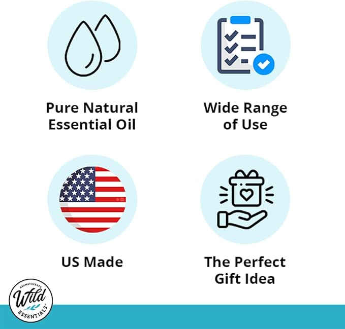Wild Essentials Eucalyptus 100% Pure Essential Oil 2 Pack - 10ml Bottles, undiluted, Therapeutic Grade, Made and Bottled in The USA, Congestion, Stress, Aches and Pains