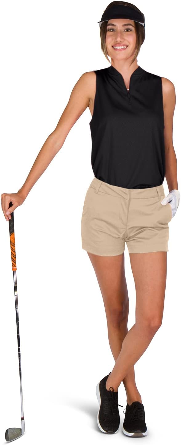 Three Sixty Six Womens Golf Shorts 4 ½ Inch Inseam - Quick Dry Active Shorts with Pockets, Athletic and Breathable