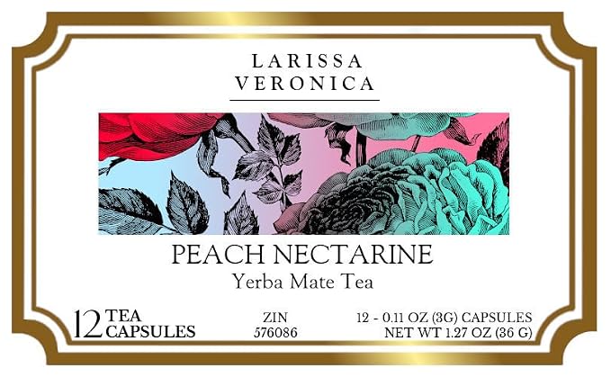 Peach Nectarine Yerba Mate Tea (Single Serve K-Cup Pods) (12 pods, ZIN: 576086) - 2 Pack