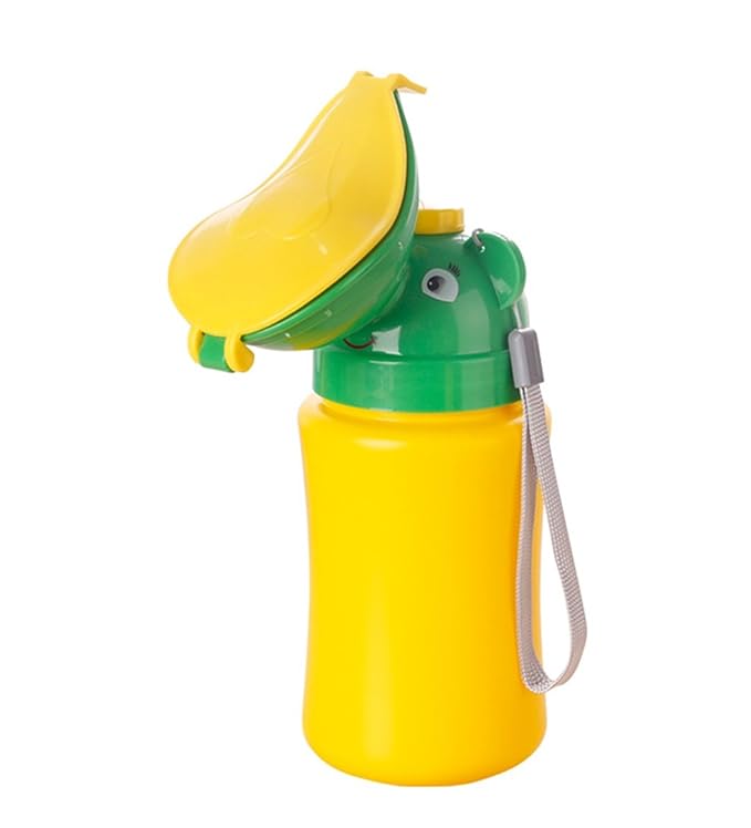 Kids Baby Child Portable Potty, Mini Outdoor Urinal Emergency Toilet for Camping Car Travel and Toddler Potty Pee Training, Safety Spring Lock Leakproof Design - No Leaking (Girl-YG)