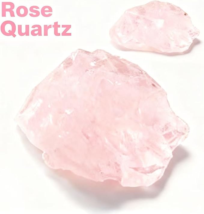 Bulk Raw Rose Quartz Crystals - Beginner DIY Healing Crystal Set, 1.2-2.0” Natural Unpolished Gemstones for Terrarium, Meditation, Tarot, Grids, Aroma Stone, 0.45lb
