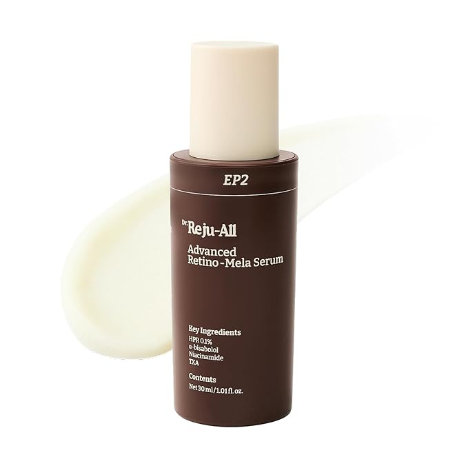 Dr. Reju-All Advanced Retino-Mela Serum – HPR Retinol Serum for Face – Anti-Aging, Pore Minimizer, Next-Gen Korean Skin care – Gentle & Beginner-Friendly – Niacinamide 10% & TXA 4% – 1 Fl Oz
