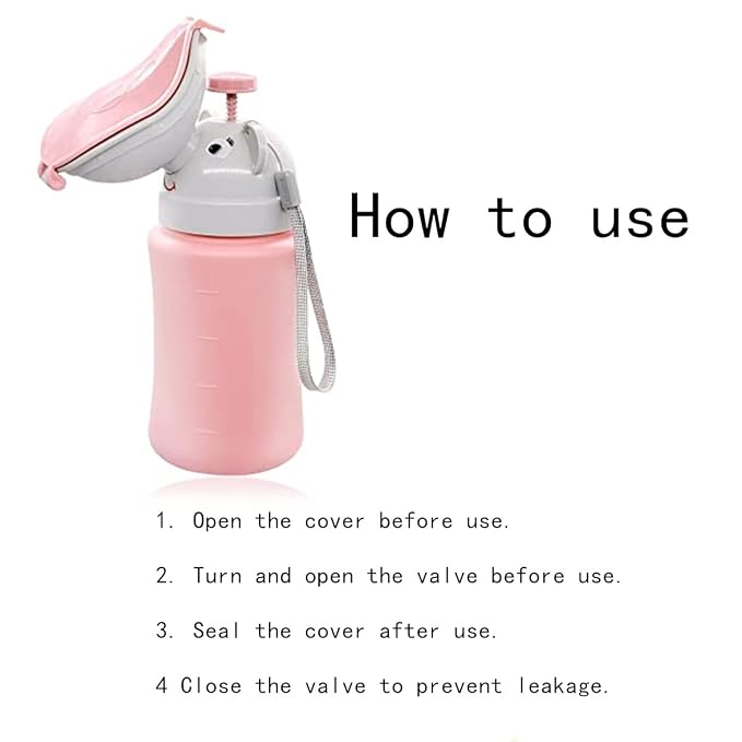 Pee Bottle for Kids, Travel Urinal Portable Potty Pee Cup, Travel Potty, Children's Emergency Toilet for Kid Potty Pee Training and Camping Car Travel