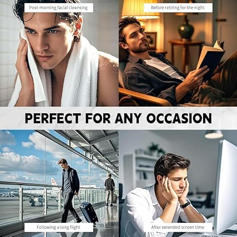 Mens Eye Cream, Eye Bags Treatment for Men, Caffeine Eye Roller for Puffy Eyes and Puffiness, Under Eye Cream for Dark Circles and Wrinkles