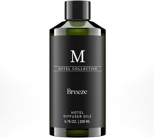 Hotel Collection Diffuser Oil-Breeze, 6.76 Fl Oz (200ml), Home Luxury Aroma & Hotel Fragrance Diffuser Oil- Essential Oils for Aromatherapy Bigger Bottle,Longer Lasting Aroma