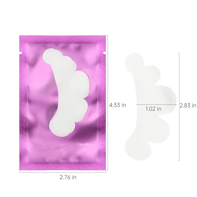 100 Pairs Cloud Shape Eye Under Gel Pads Eyelash Extensions Patches,Lash Extension Lint Free Under Hydrogel Eye Mask Pads Beauty Tools (Purple)
