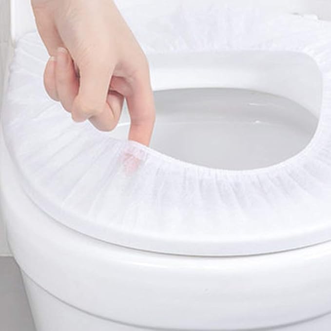 50pcs Dispossable Toilet Seat Covers, Portable Non-Slip Potty Seat Covers for Kids or Adults Travel Accessories