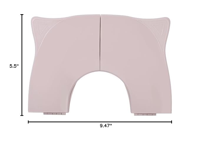 THREE LITTLE TOTS - Modern and Safe Portable Potty Seat, Blush Pink Folding Travel Potty Training Seat for Girls and Boys, Fits Round and Oval Toilets, On The go or at Home, Includes Travel Bag