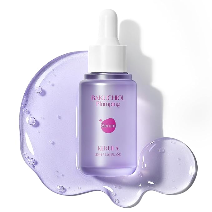 Bakuchiol Plumping Face Serum, Natural Retinol Alternative Serum For Face, Vitamin Illuminating Serum For Sensitive Skin With 2.5% Niacinamide & Hyaluronic Acid, Pore & Wrinkle Korean Skin Care