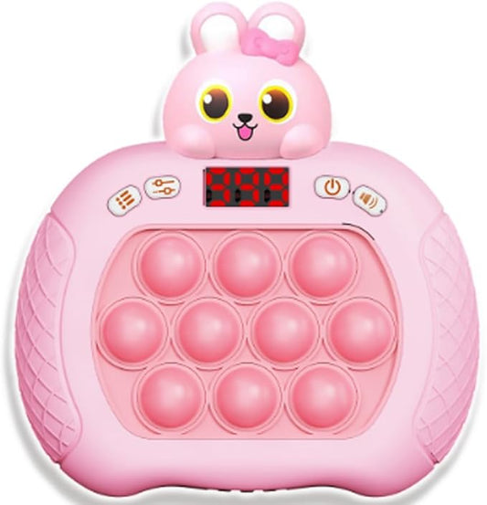 Quick Push Bubble Game,POP Toy Fast Push Game,Quick Push Pop Fidget Toys for Kids 3-12 Years Old,6 Game Mode Upgrades,Handheld Puzzle Games for Christmas,Sensory Toys (Rabbit)