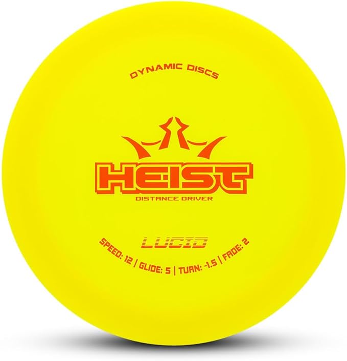 Dynamic Discs Lucid Heist Disc Golf Distance Driver | Stable Disc Golf Driver w/Glide & Control | Premium Lucid Plastic | Reliable for Accurate Power Throws | 170-175g