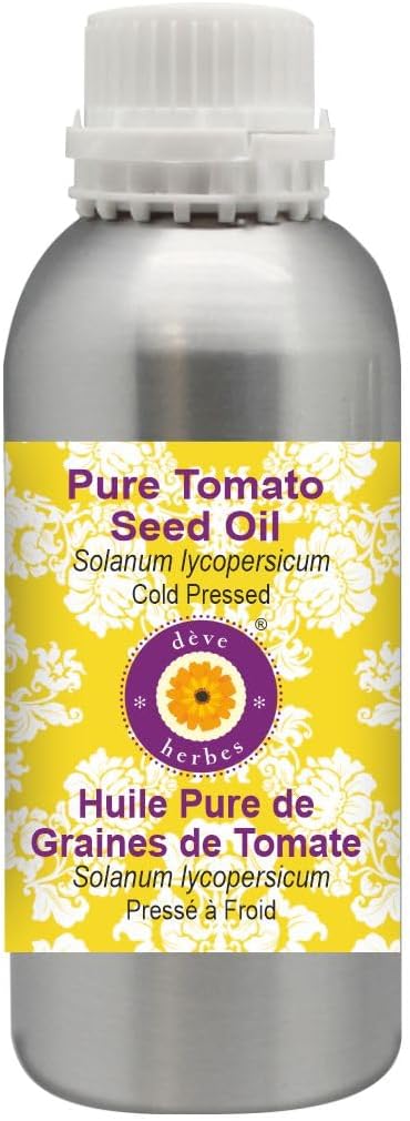 Deve Herbes Pure Tomato Seed Oil (Solanum lycopersicum) Cold Pressed 300ml (10 oz)