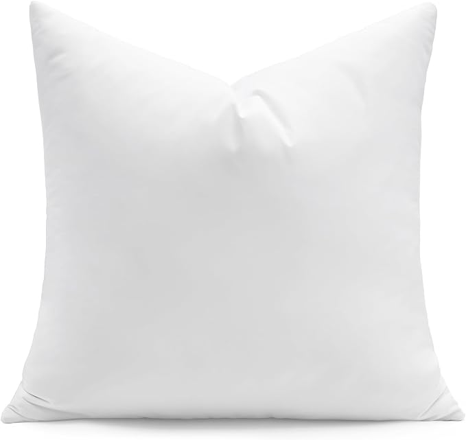 puredown® 18x18 Pillow Inserts, Feather Down Filled for Support, 1 Pack | Natural Feather Down, Choppable & Decorative, Down-Proof Cover, Throw Pillow Insert for Couch, Chairs, Bed, Sofa, Office
